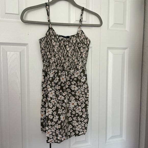 Floral Ribbed Open Back Mini Dress - Picture 3 of 3